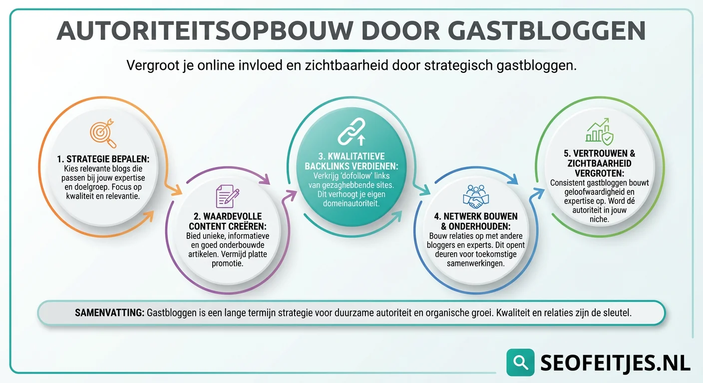 Infographic over: Autoriteitsopbouw door gastbloggen